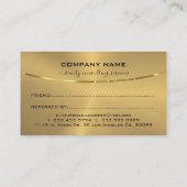 Minimalistische Gold Black Typografy Referrkarte Empfehlungskarte (Rückseite)