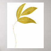 Minimalistische Gold-Blätter Poster (Vorne)