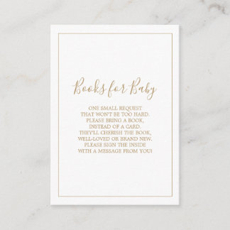 Minimalistische Gold Bücher für Baby Karte