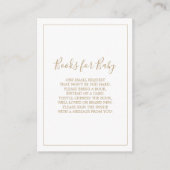 Minimalistische Gold-Bücher für die Kinderkarte Begleitkarte (Vorderseite)