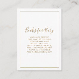 Minimalistische Gold-Bücher für die Kinderkarte Begleitkarte