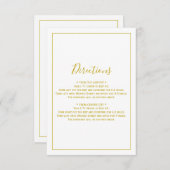 Minimalistische Gold Directors Card Begleitkarte (Vorne/Hinten)