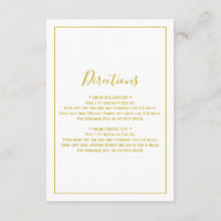 Minimalistische Gold Directors Card