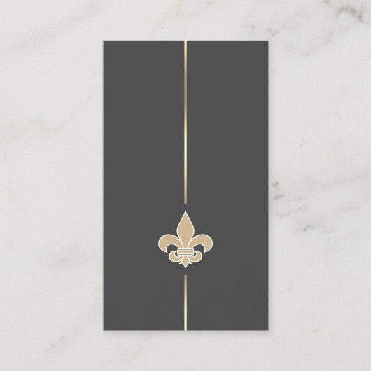 Minimalistische Gold FLEUR DE LYS Business Card Visitenkarte (Vorderseite)