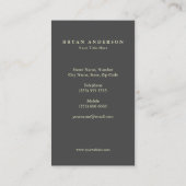 Minimalistische Gold Paw Print Business Card Visitenkarte (Rückseite)