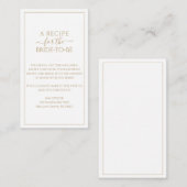 Minimalistische Gold-Rezept-Bestellkarte Begleitkarte (Vorne/Hinten)