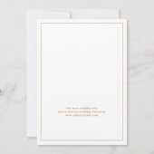 Minimalistische Gold Script-Hochzeit speichern Sie Einladung (Rückseite)