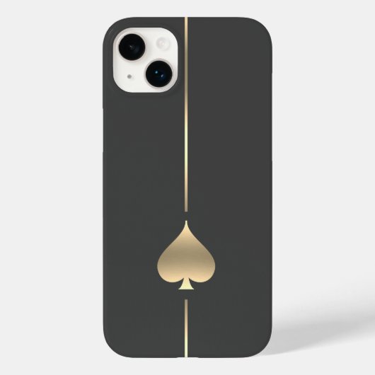 Minimalistische Gold Spade Symbol iPhone Case (Rückseite)