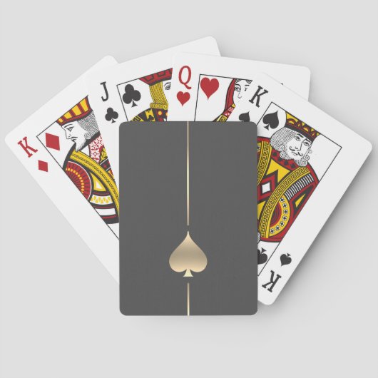 Minimalistische Gold Spade Symbol Playing Cards Spielkarten (Rückseite)