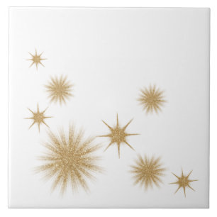 Minimalistische Gold Sternexplosion Keramik Tile Fliese