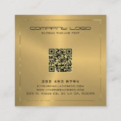 Minimalistische Gold Textur Tin Gold Border Frame Quadratische Visitenkarte (Rückseite)