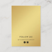 Minimalistische Goldauszeichnung für Ihr Logo Visitenkarte (Rückseite)