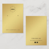 Minimalistische Goldauszeichnung für Ihr Logo Visitenkarte (Vorne/Hinten)