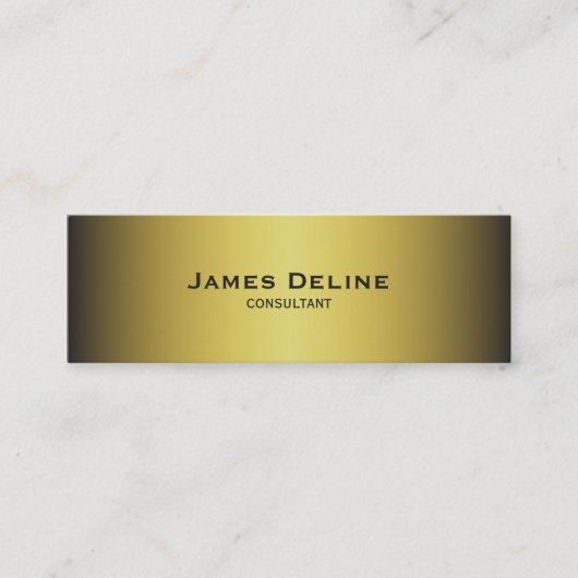 Minimalistische Goldberater-Geschäfts-Karte Mini Visitenkarte (Vorderseite)