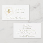 Minimalistische Goldbiene und -krone Visitenkarte (Vorne/Hinten)