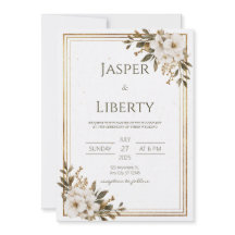 Minimalistische Goldblumenhochzeit