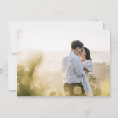 Minimalistische goldbraune Farbstriche Foto Hochze Save The Date (Rückseite)