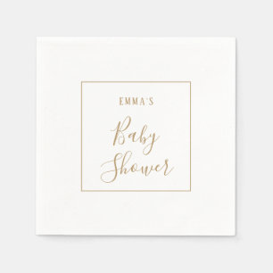 Minimalistische Goldene Brautparty-Servietten Serviette