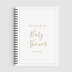 Minimalistische goldene Geschenkliste für Baby Sho Notizblock