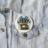 Minimalistische goldene Kronen-Artistik-Button Button (Beispiel)