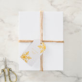 Minimalistische Goldene Schneeflocken Frohe Weihna Geschenkanhänger (Mit Schnur)