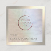 Minimalistische Goldfolie, die Ihr Logo holografis Terminkarte (Vorderseite)