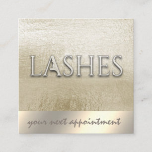 Minimalistische Goldfolie LASH EXTENSION Terminkarte