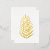 Minimalistische Goldfolie Weiße Hecktafel Zeichnen Folie Einladungspostkarte (Vorderseite/Rückseite)