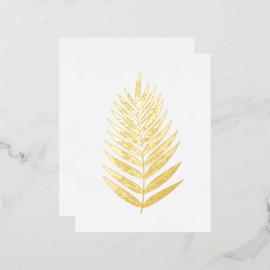 Minimalistische Goldfolie Weiße Hecktafel Zeichnen Folie Einladungspostkarte (Vorderseite/Rückseite)