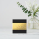 Minimalistische Goldfolien-Quadrat-Geschäfts-Karte Quadratische Visitenkarte (Stehend Vorderseite)