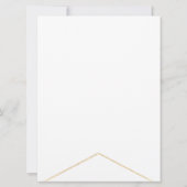 Minimalistische Goldgeometrie Einladungen zur Hoch (Rückseite)