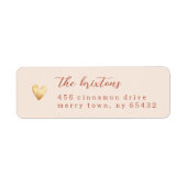 Minimalistische Goldherz-Kalligrafie (Vorne)