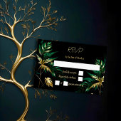 Minimalistische Goldhochzeit RSVP Karte