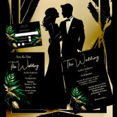 Minimalistische Goldhochzeit RSVP Karte