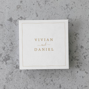 Minimalistische Goldhochzeit Serviette