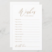 Minimalistische Goldkalligrafie-Wünsche für die Ki (Vorne/Hinten)