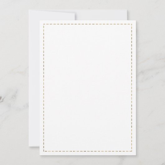 Minimalistische Goldkalligraphie Save the Date Einladung (Rückseite)