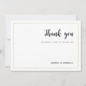 Minimalistische Goldkalligraphie Vielen Dank Einladung (Vorderseite)