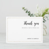 Minimalistische Goldkalligraphie Vielen Dank Einladung (Stehend Vorderseite)