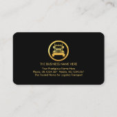 Minimalistische Goldladebahn Visitenkarte (Rückseite)