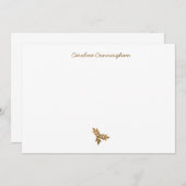 Minimalistische Goldleaf-Spritzenkarte Mitteilungskarte (Vorne/Hinten)
