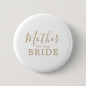 Minimalistische Goldmutter des Bride-Brautparty Button (Vorderseite)
