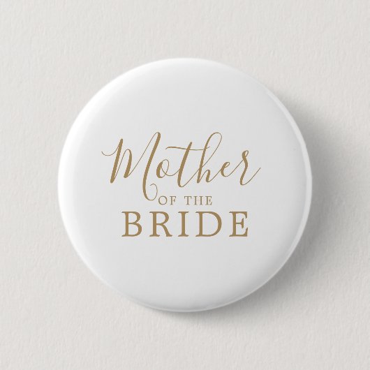 Minimalistische Goldmutter des Bride-Brautparty Button (Vorderseite)