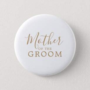 Minimalistische Goldmutter des Groom-Brautparty Button