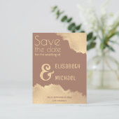 Minimalistische Goldpinseltypografie Ankündigungspostkarte (Stehend Vorderseite)