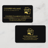 Minimalistische Goldrahtherzung Visitenkarte (Vorne/Hinten)