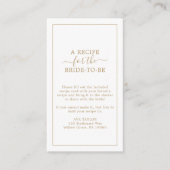 Minimalistische Goldrezeptanforderung Begleitkarte (Vorderseite)