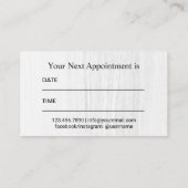 Minimalistische Goldschere Elegant Typografie Hair Terminkarte (Rückseite)