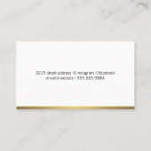 Minimalistische Goldschneide Visitenkarte (Rückseite)