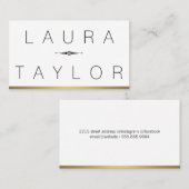 Minimalistische Goldschneide Visitenkarte (Vorne/Hinten)